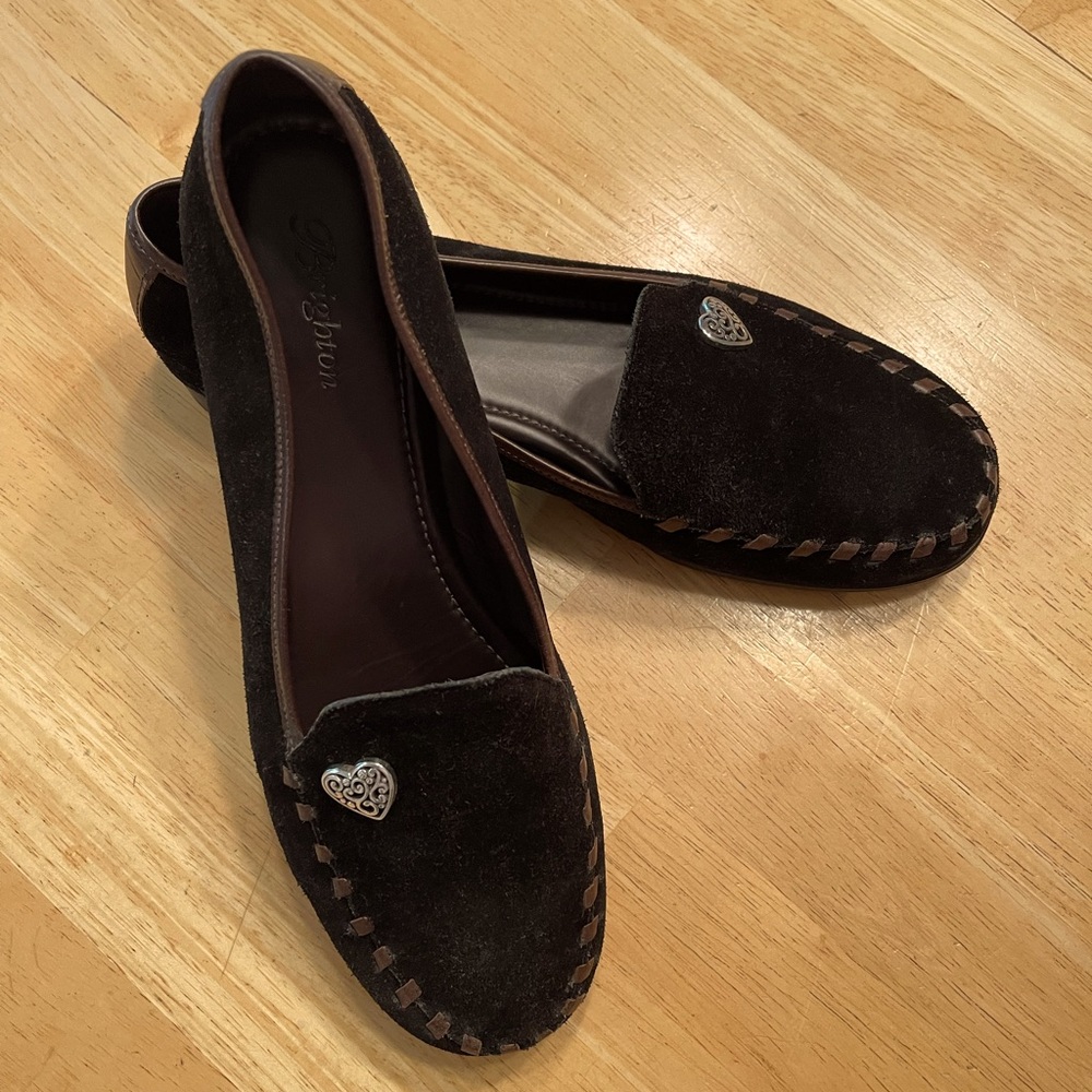 Brighton black swede flats.